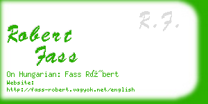 robert fass business card